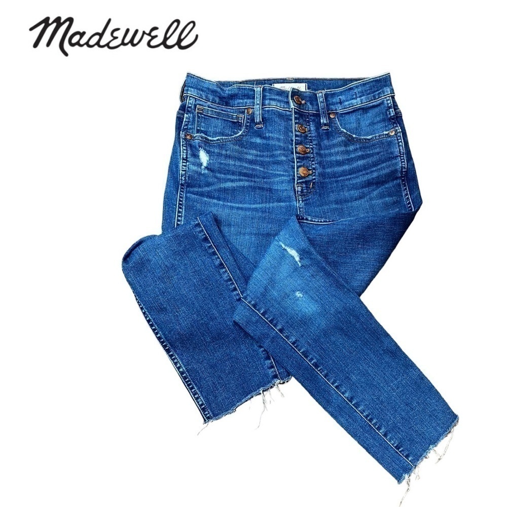 MADEWELL 10" High-Rise Skinny Jeans in Hanna Wash